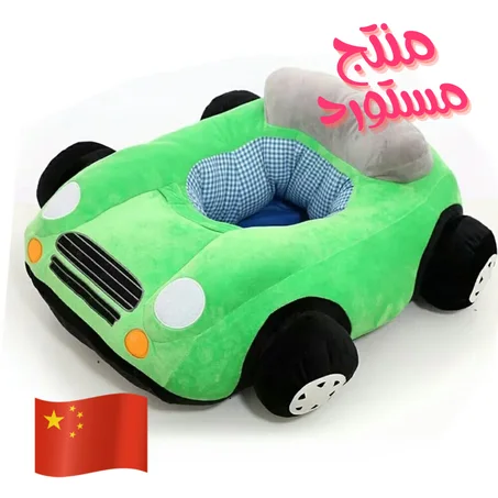 مقعد أطفال مريح على شكل سيارة فاخرة اخضر