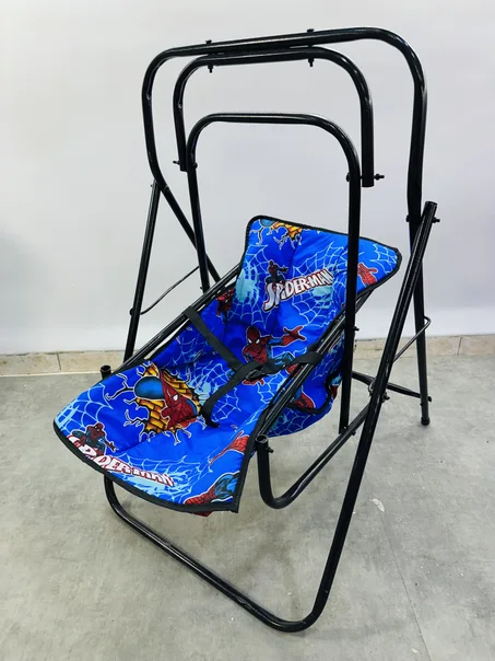 أرجوحة اطفال لون ازرق سبايدرمان (الحديداسود) s