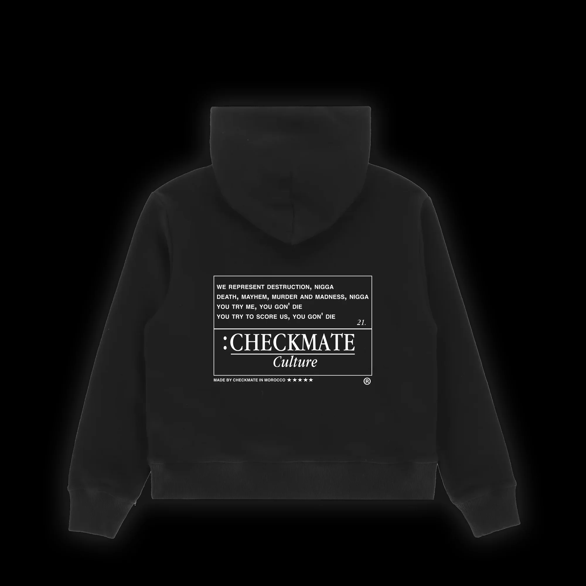 LA HAINE HOODIE WITH BACK PRINT