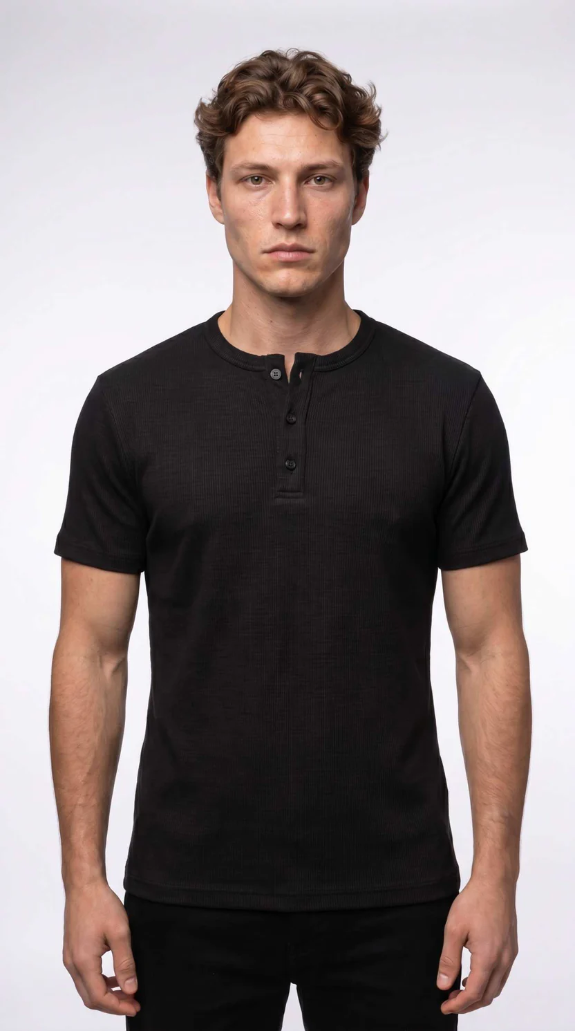 T-SHIRT HENLEY COTELE | OLD MONEY
