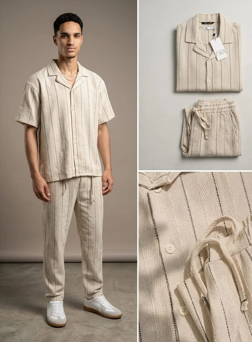 Ensemble  lelan ( chemise chemise et pantalon)