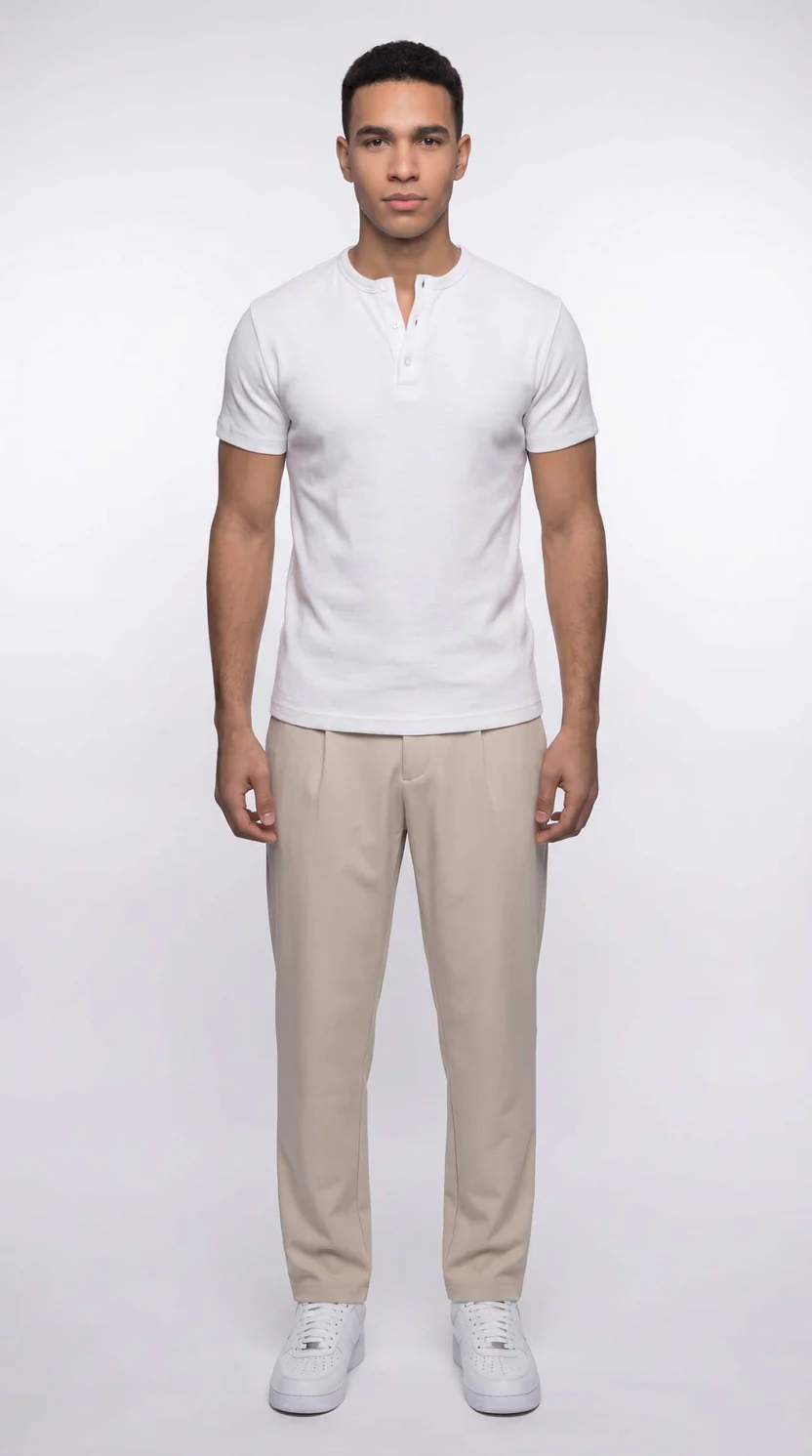 T-SHIRT HENLEY COTELE | OLD MONEY