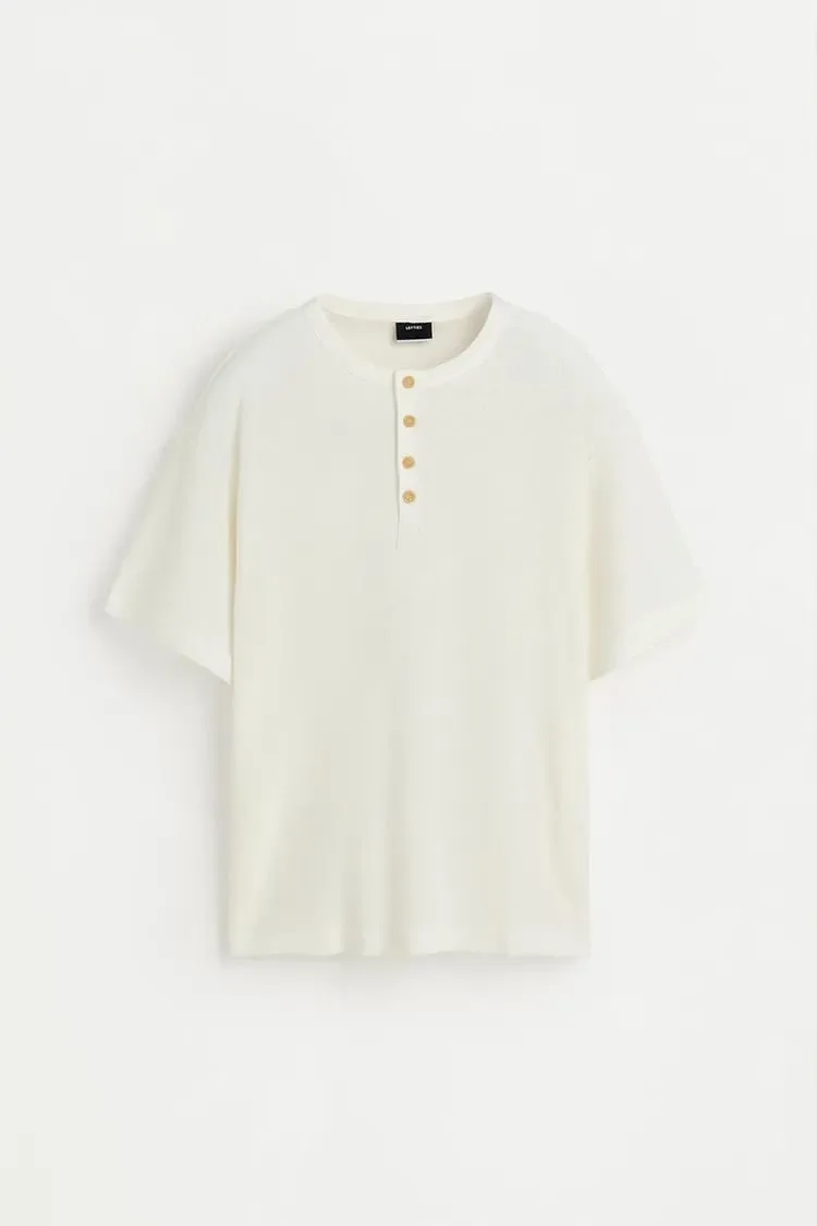 T-SHIRT HENLEY COTELE