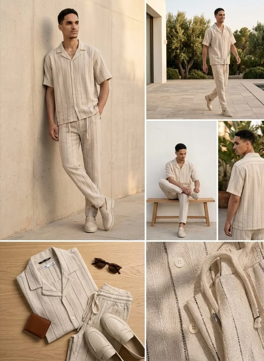 Ensemble  lelan ( chemise chemise et pantalon)