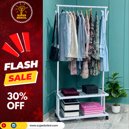 Porte-vêtements en Métal Organisateur