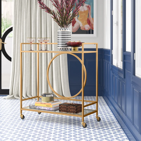 Chariot de bar large nouvelle forme /c3