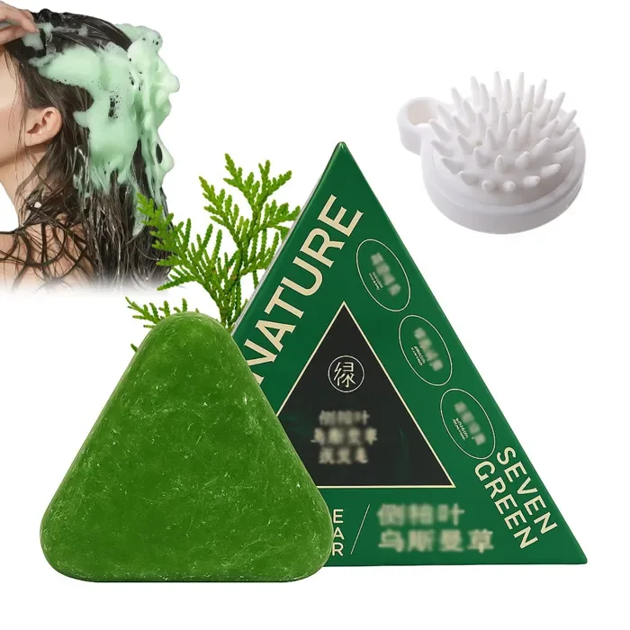 🌿 صابونة شامبو SevenGreen لنمو الشعر