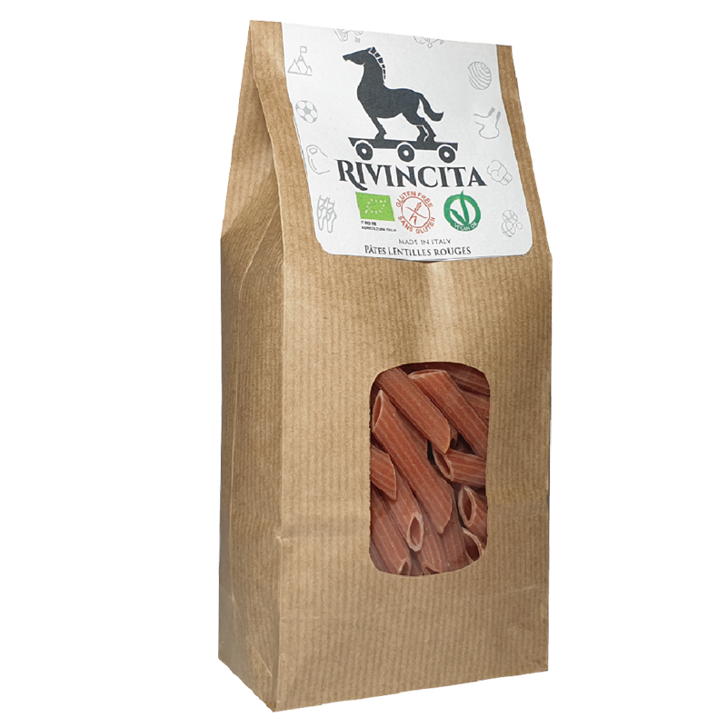 PÂTES LENTILLES ROUGES BIOLOGIQUE ET SANS GLUTEN PROTEINEES