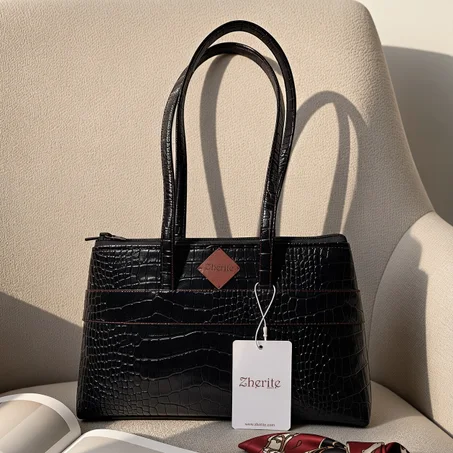 Sac croco - Noir
