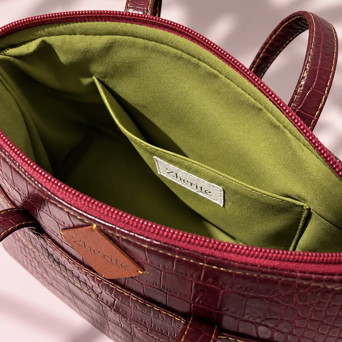 Sac croco - Grenat