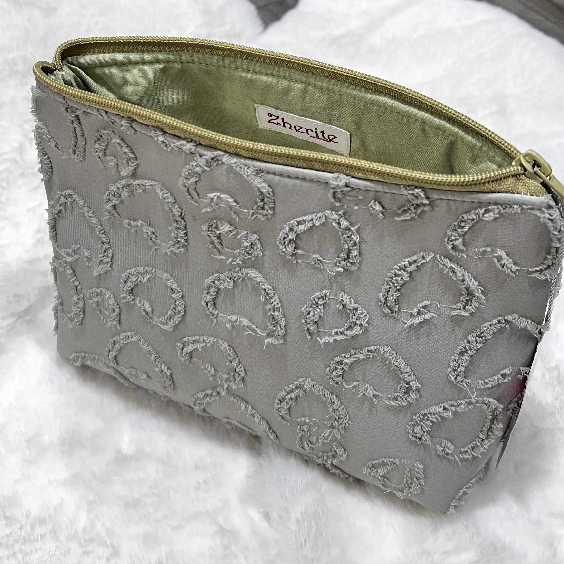 Pochette coeur - vert