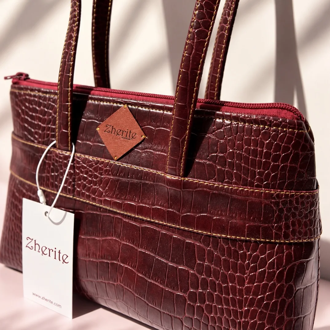 Sac croco - Grenat