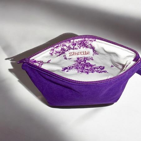 Pochette velour violet