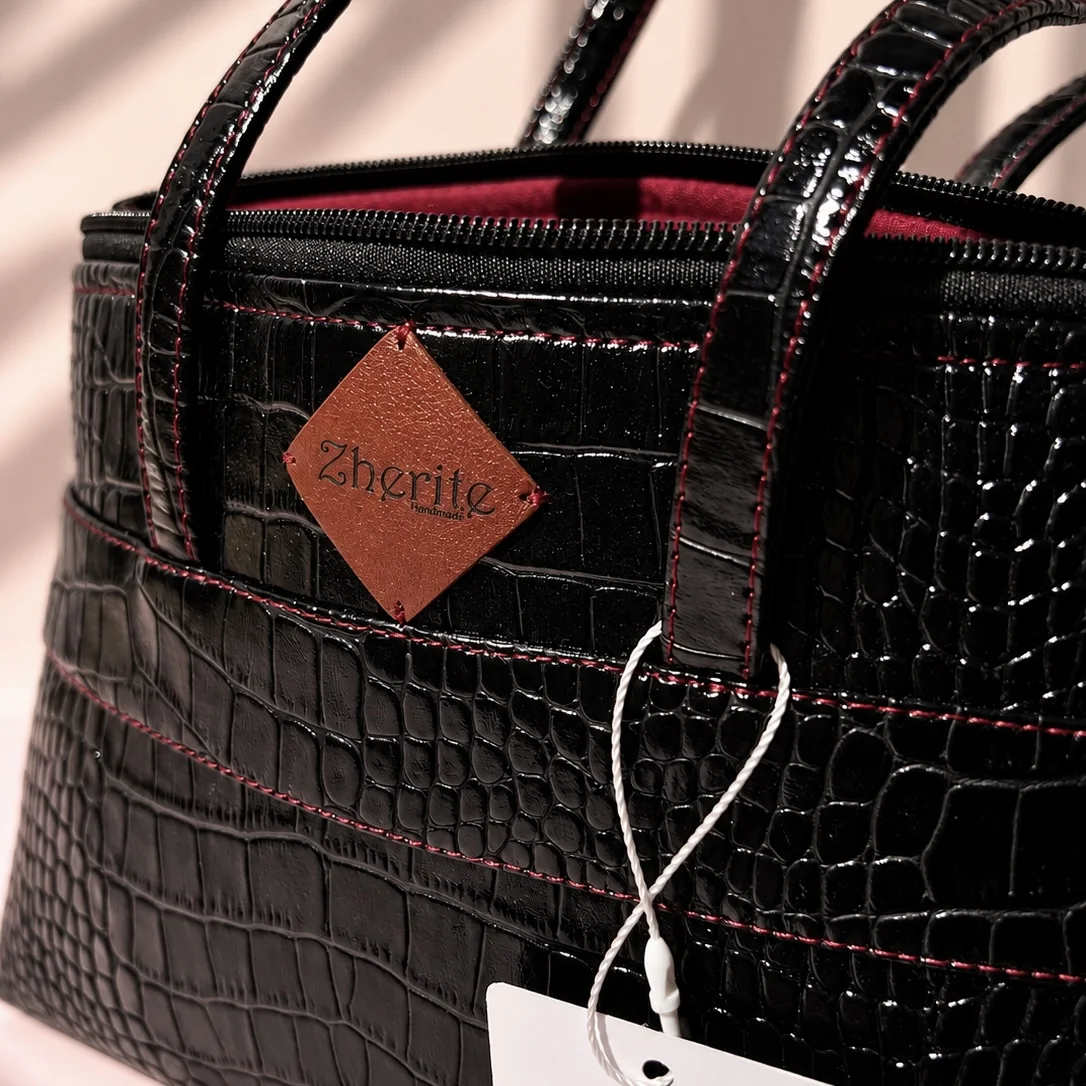 Sac croco - Noir
