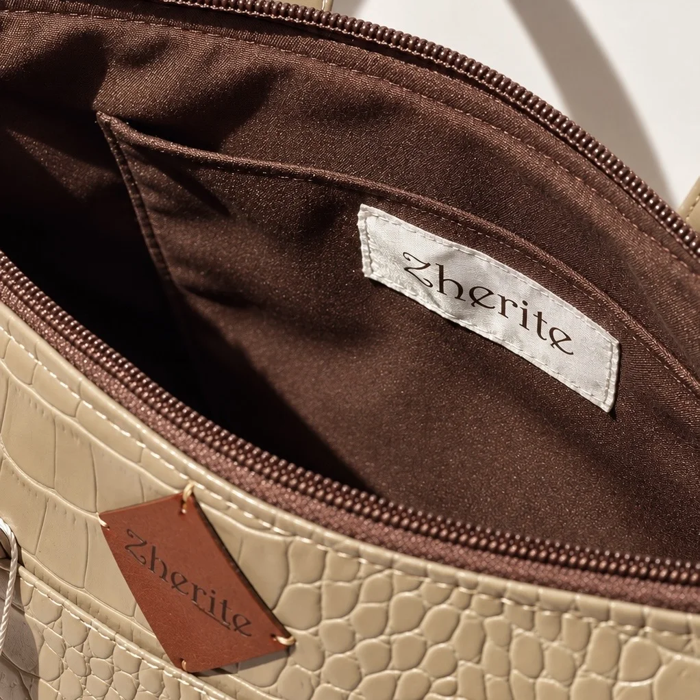 Sac croco - Beige