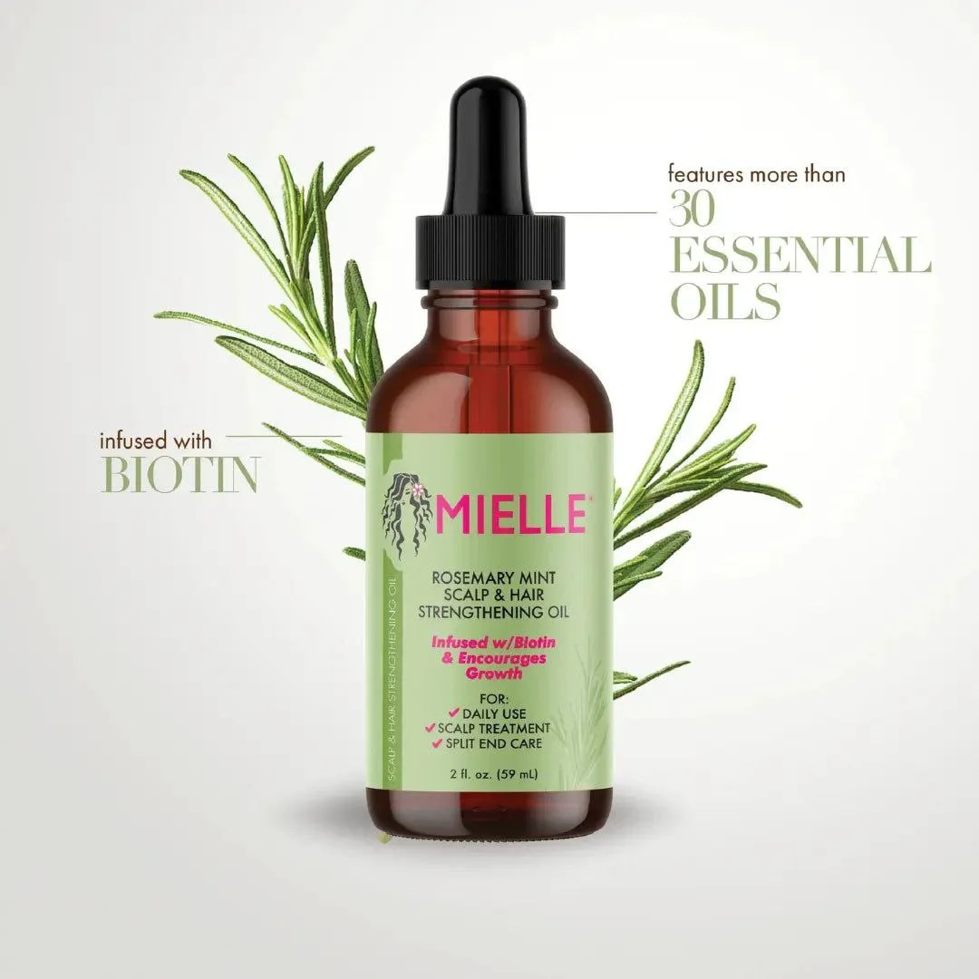 MIELLE ORGANICS – PACK COMPLET REPOUSSE & FORTIFIANT (ROSMARINUS & MINT)