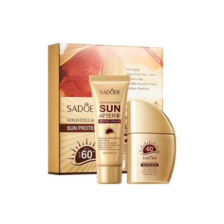 GOLD COLLAGEN SUN AFTER REPAIR CREAM 40g + SUN BLOCK 30g SPF60+