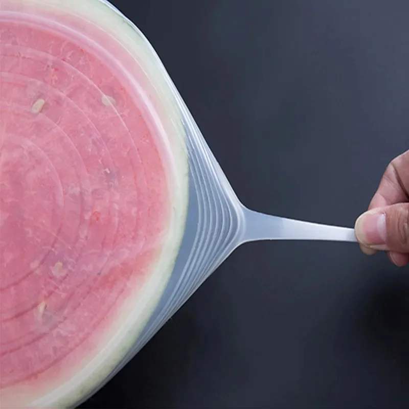 6 Couvercles en Silicone Alimentaire Extensible Réutilisable Durable