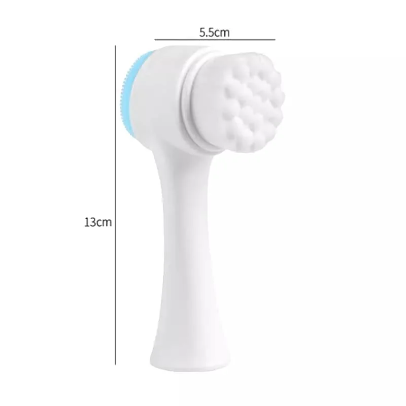 Brosse de nettoyage en silicone 2 en 1