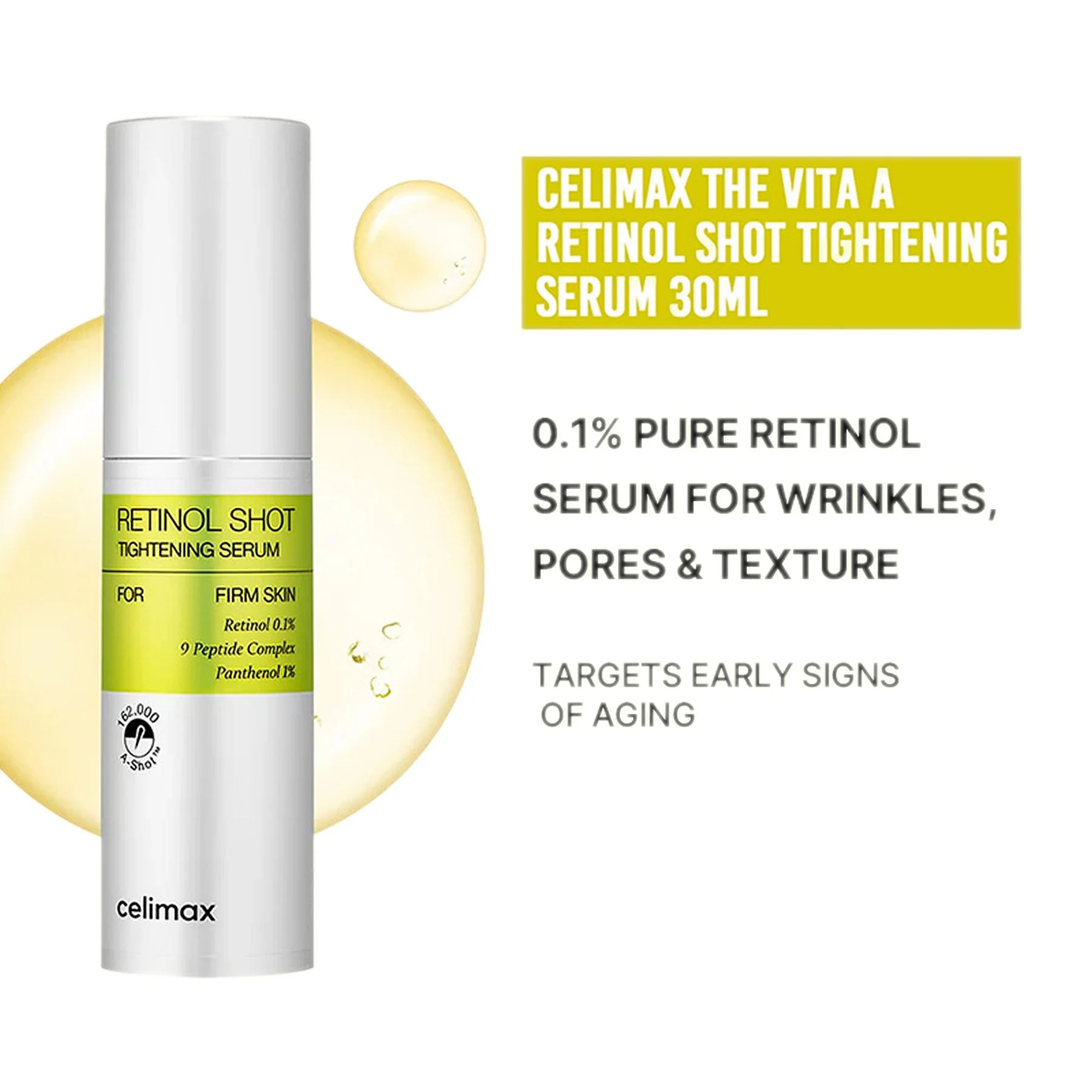 Sérum Tenseur RETINOL SHOT de celimax 30 ml