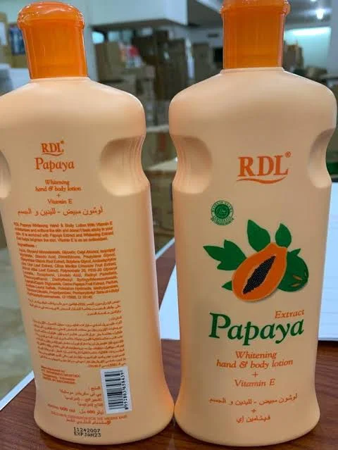 Lotion Éclaircissante Mains Et Corps À L'Extrait De Papaye 600 ml