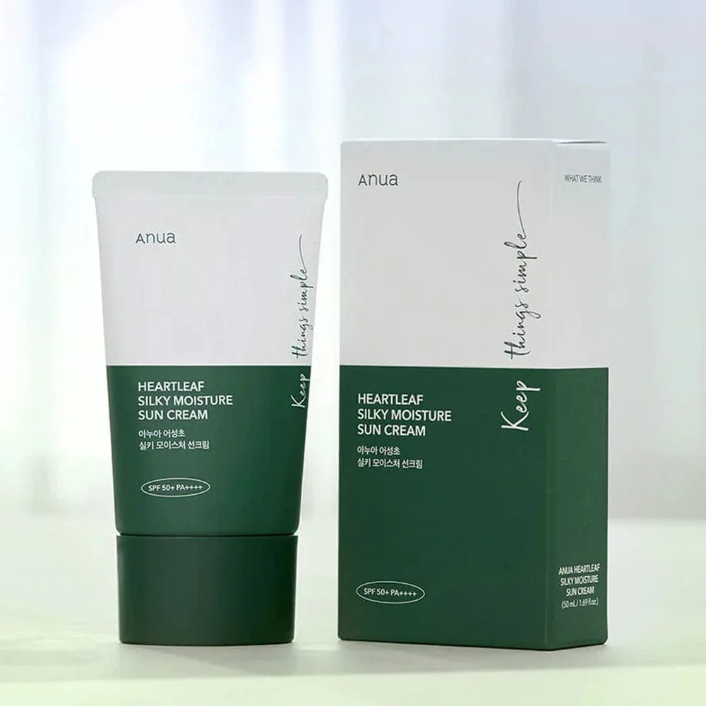 ANUA – HEARTLEAF SILKY MOISTURE SUN CREAM SPF 50+ PA++++ (50 ML)