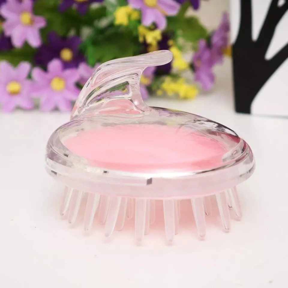 pour cheveux avec tête de brosse de massage du cuir chevelu en silicone doux, pour tous les types de cheveux, nettoie en profondeur le cuir chevelu et élimine