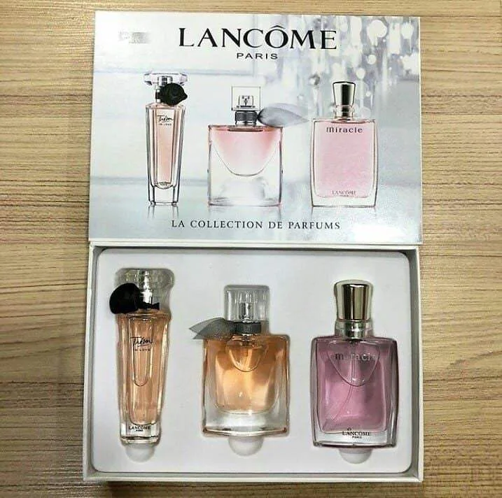 COFFRET LANCOME 3 IN 1 TESTEURS 30 ML  TRESOR + LA VIE EST BELLE + MIRACLE