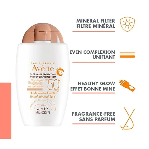 AVÈNE – FLUIDE MINÉRAL TEINTÉ TRÈS HAUTE PROTECTION SPF 50+ (40 ML)