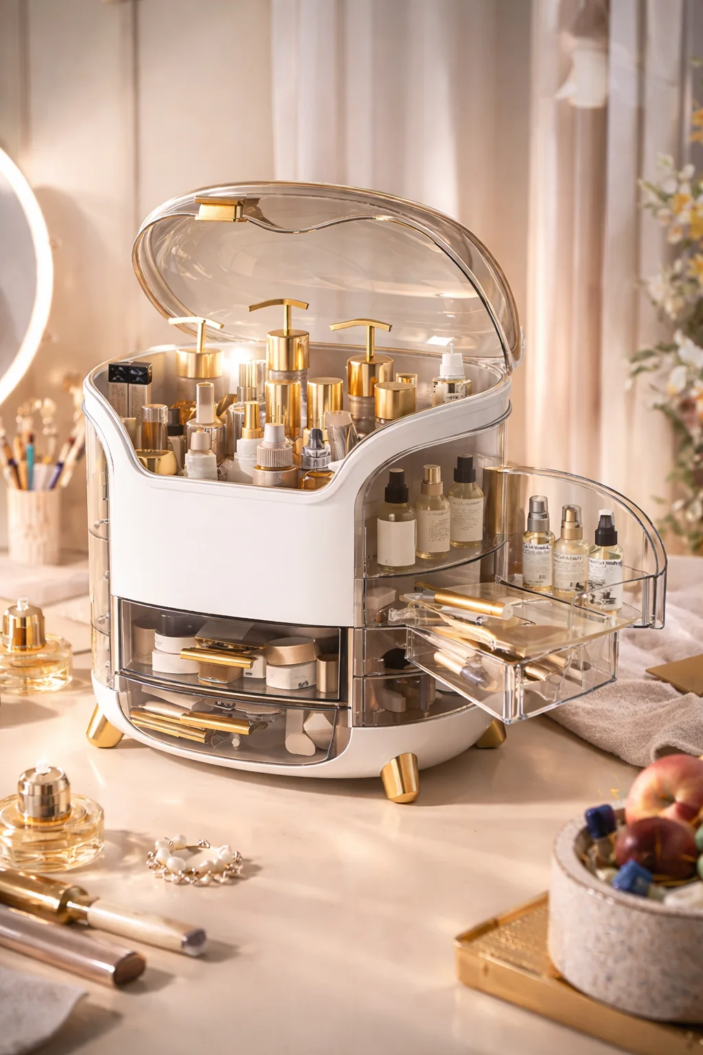 منظم مستحضرات التجميل الفاخر