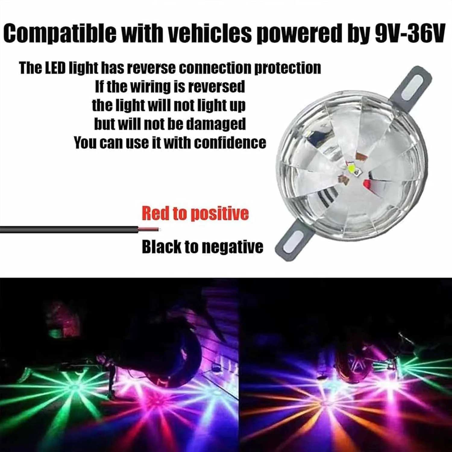 اضاءة متعددة للسيارات بالوان مختلفة