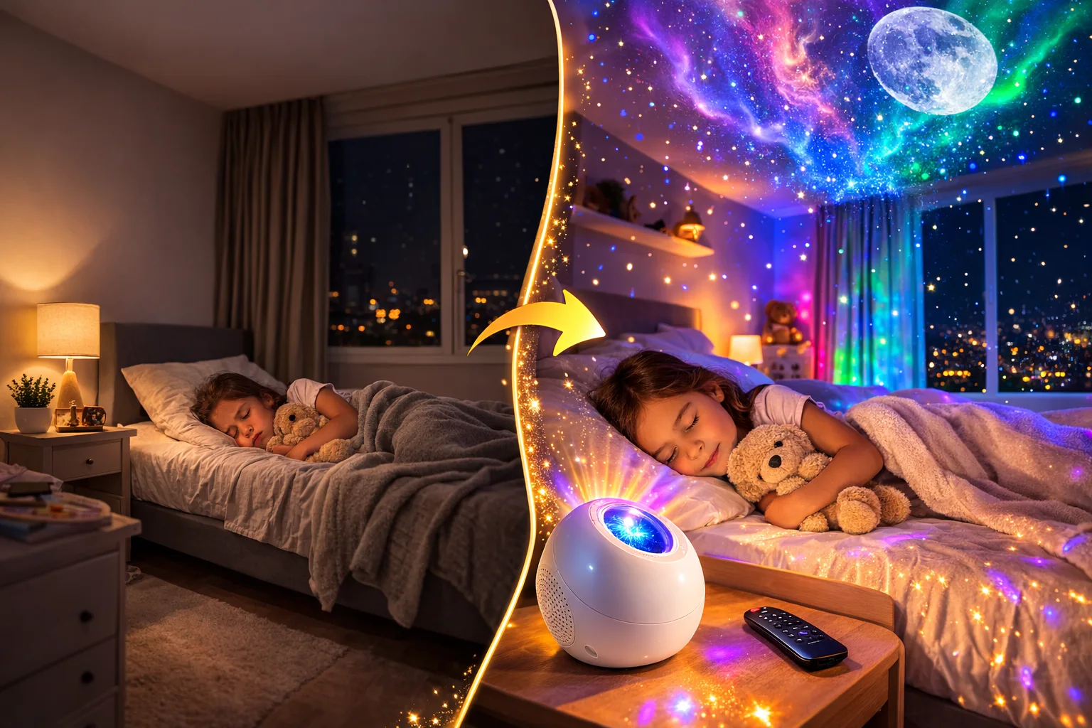 جهاز عرض جالاكسي مزود بسماعة بلوتوث