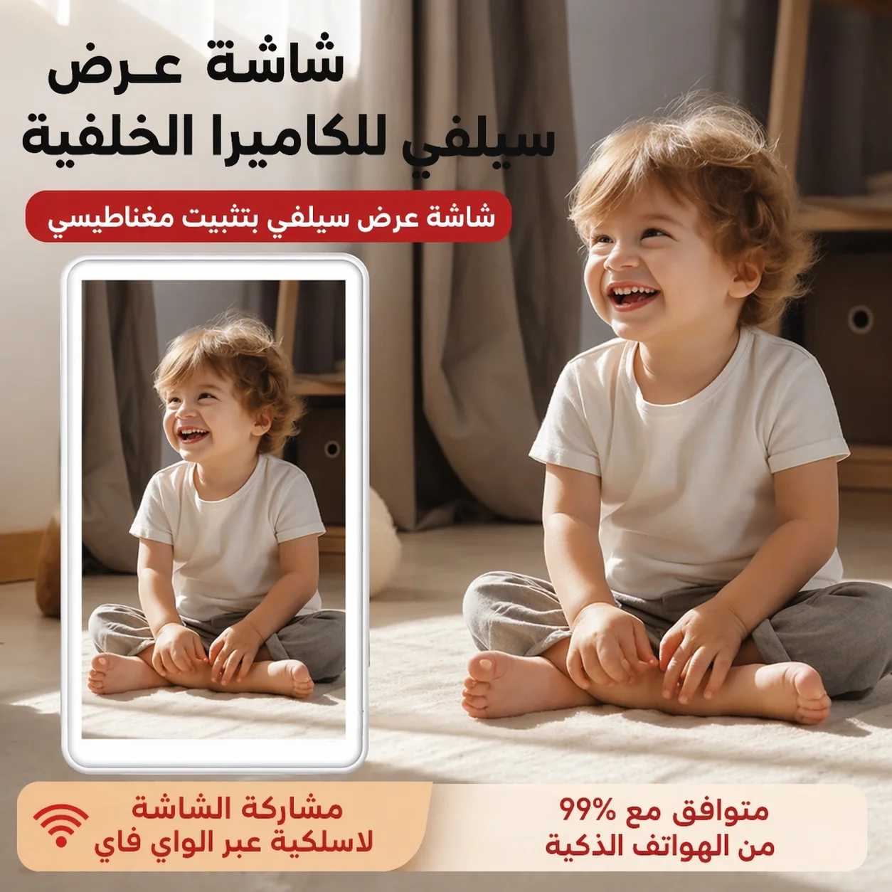 شاشة عرض مغناطيسية للسيلفي