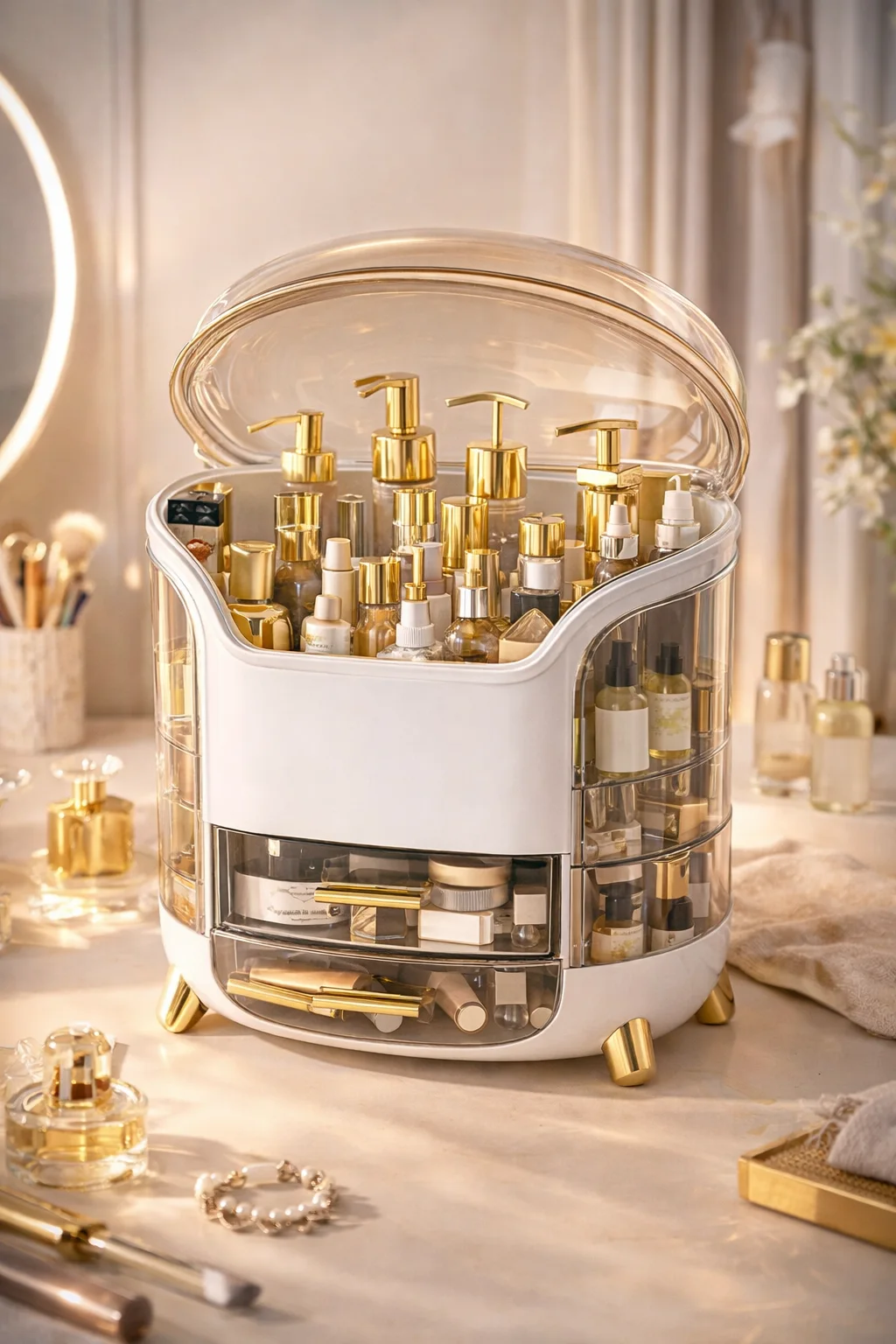 منظم مستحضرات التجميل الفاخر