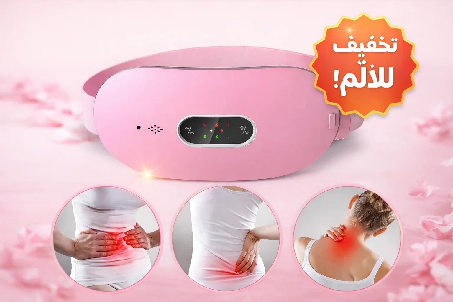 حزام التدفئة لتخفيف آلام الدورة والبطن والظهر