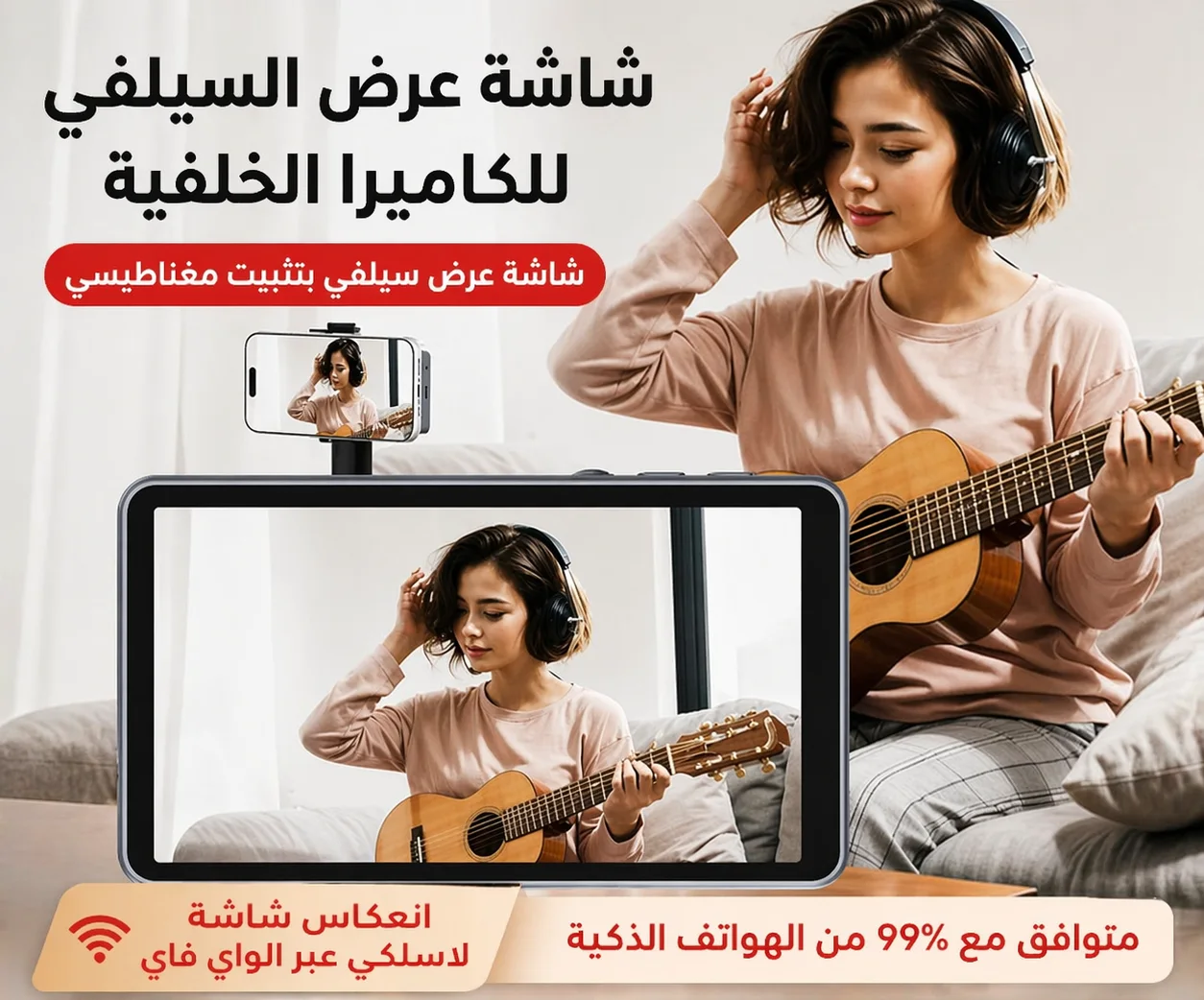 شاشة عرض مغناطيسية للسيلفي