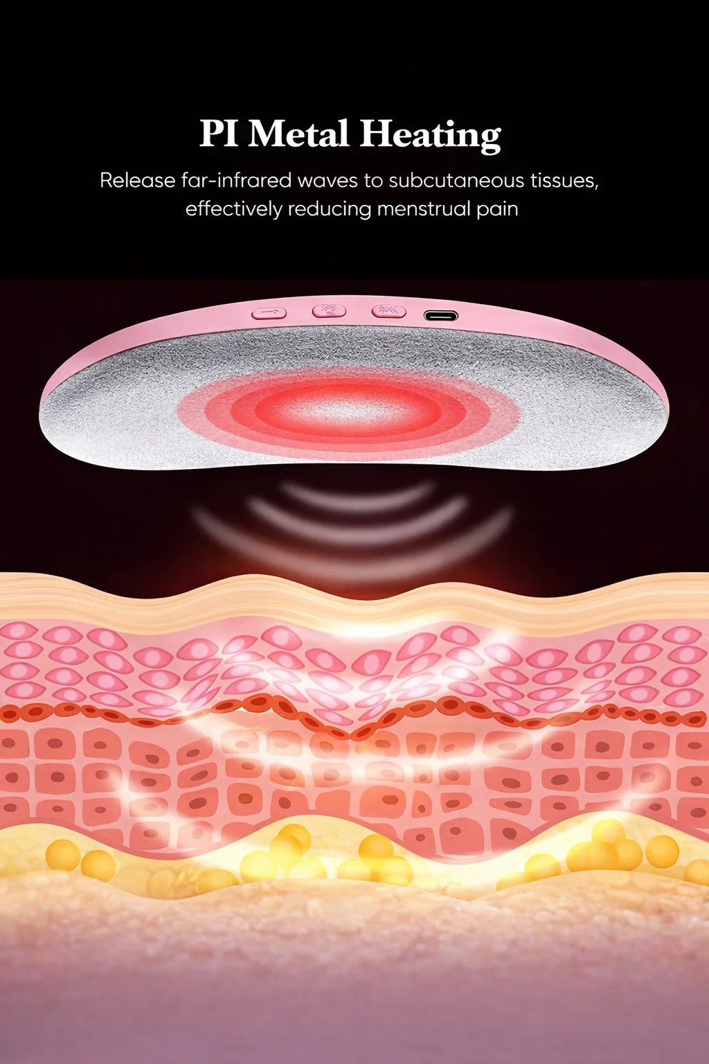 حزام التدفئة لتخفيف آلام الدورة والبطن والظهر