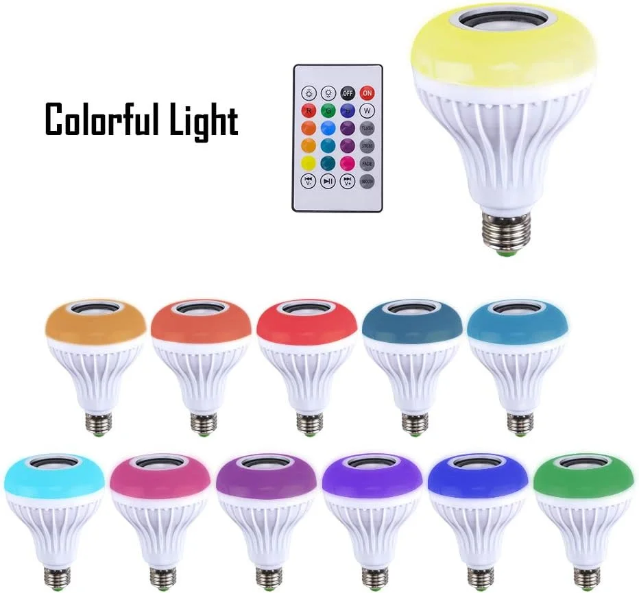 مكبر صوت بلوتوث مع مصباح LED ملون