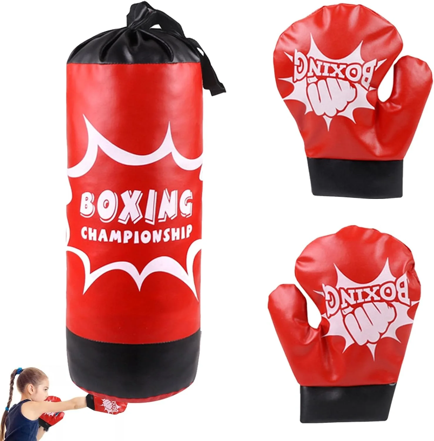 كيس ملاكمة للأطفال مع قفازات