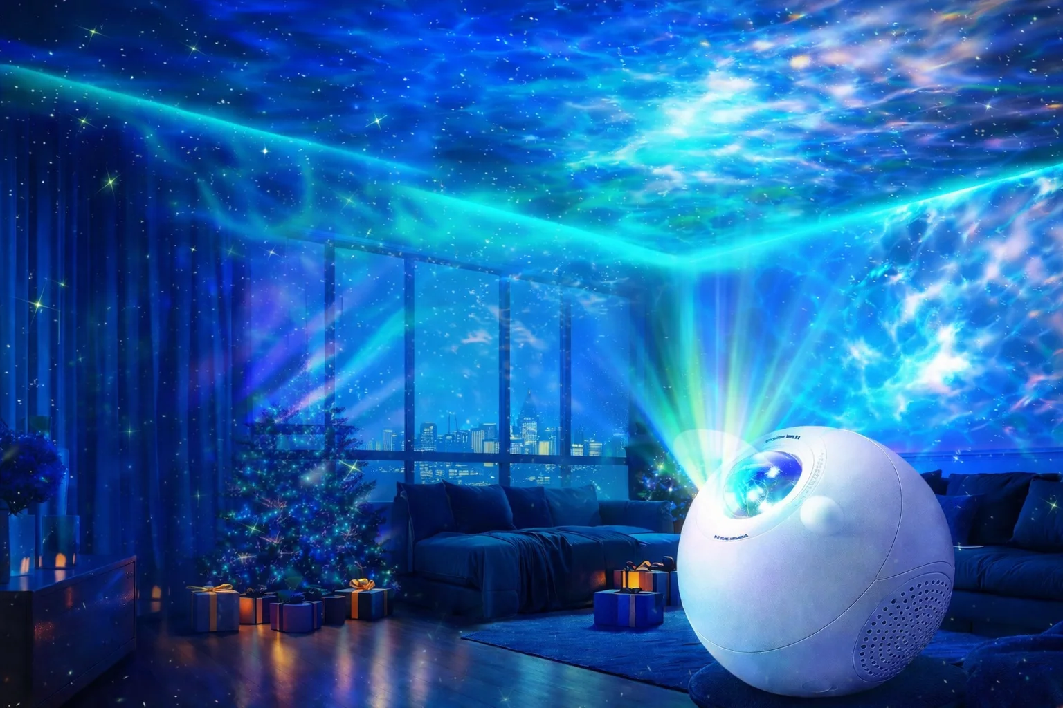 جهاز عرض جالاكسي مزود بسماعة بلوتوث