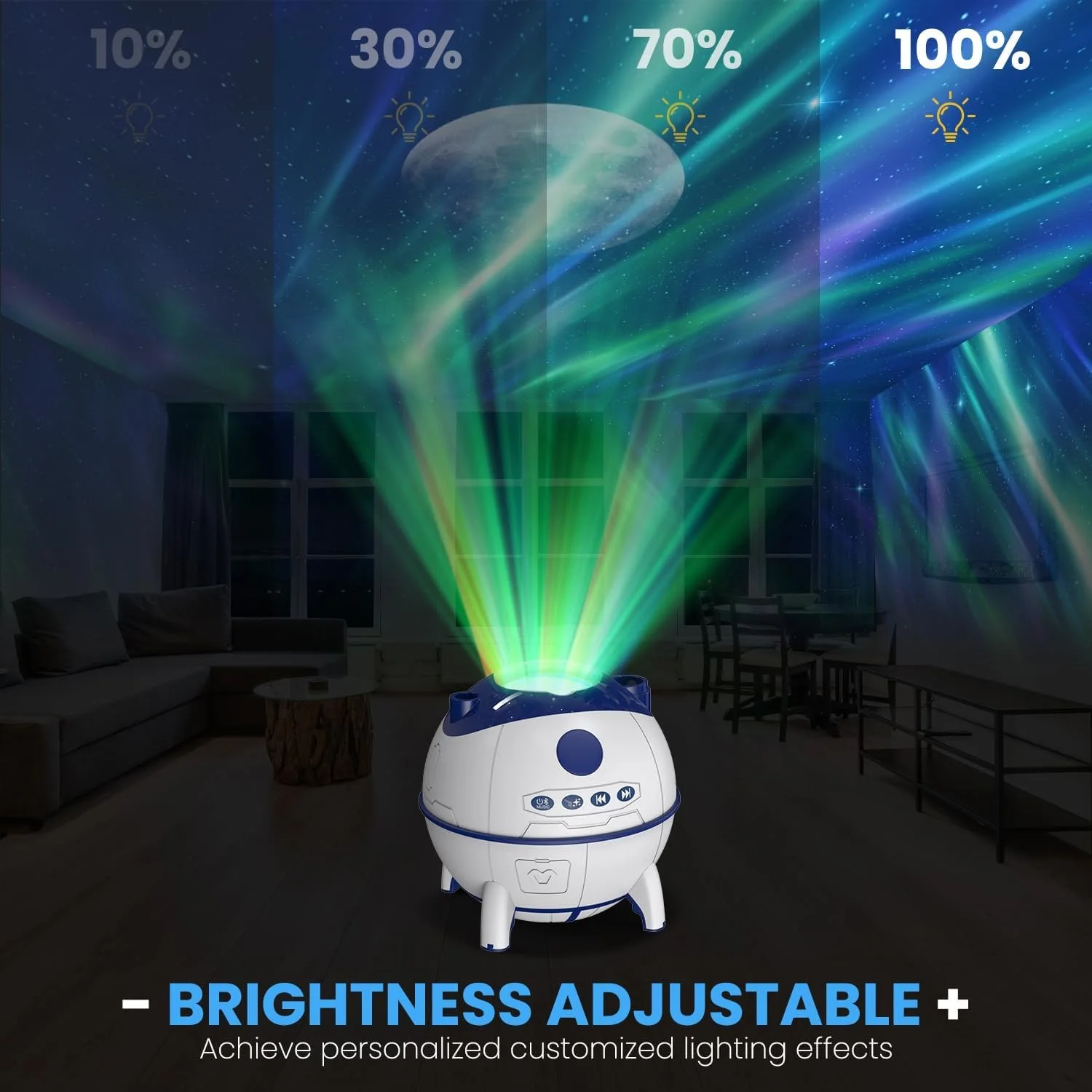 جهاز عرض جالاكسي مزود بسماعة بلوتوث