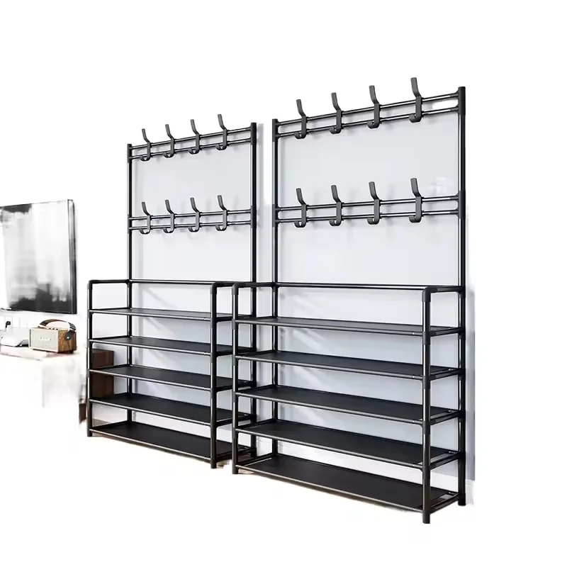 منظم الأحذية والملابس للمدخل