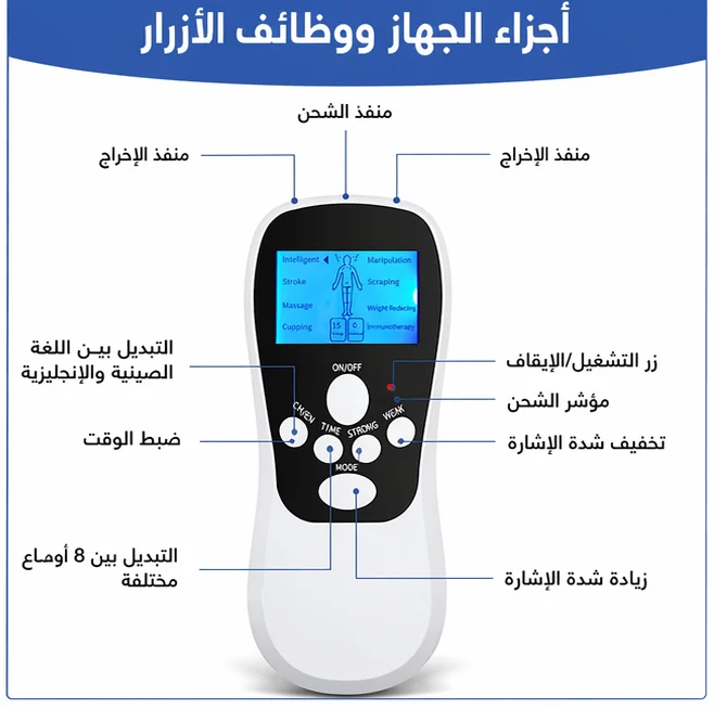 جهاز TENS 3 في 1 لتخفيف الألم بسرعة وفعالية