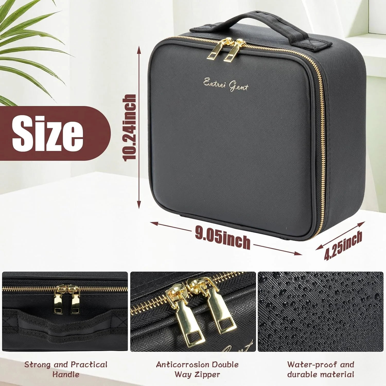 شنطة مكياج للسفر اللون الأسود