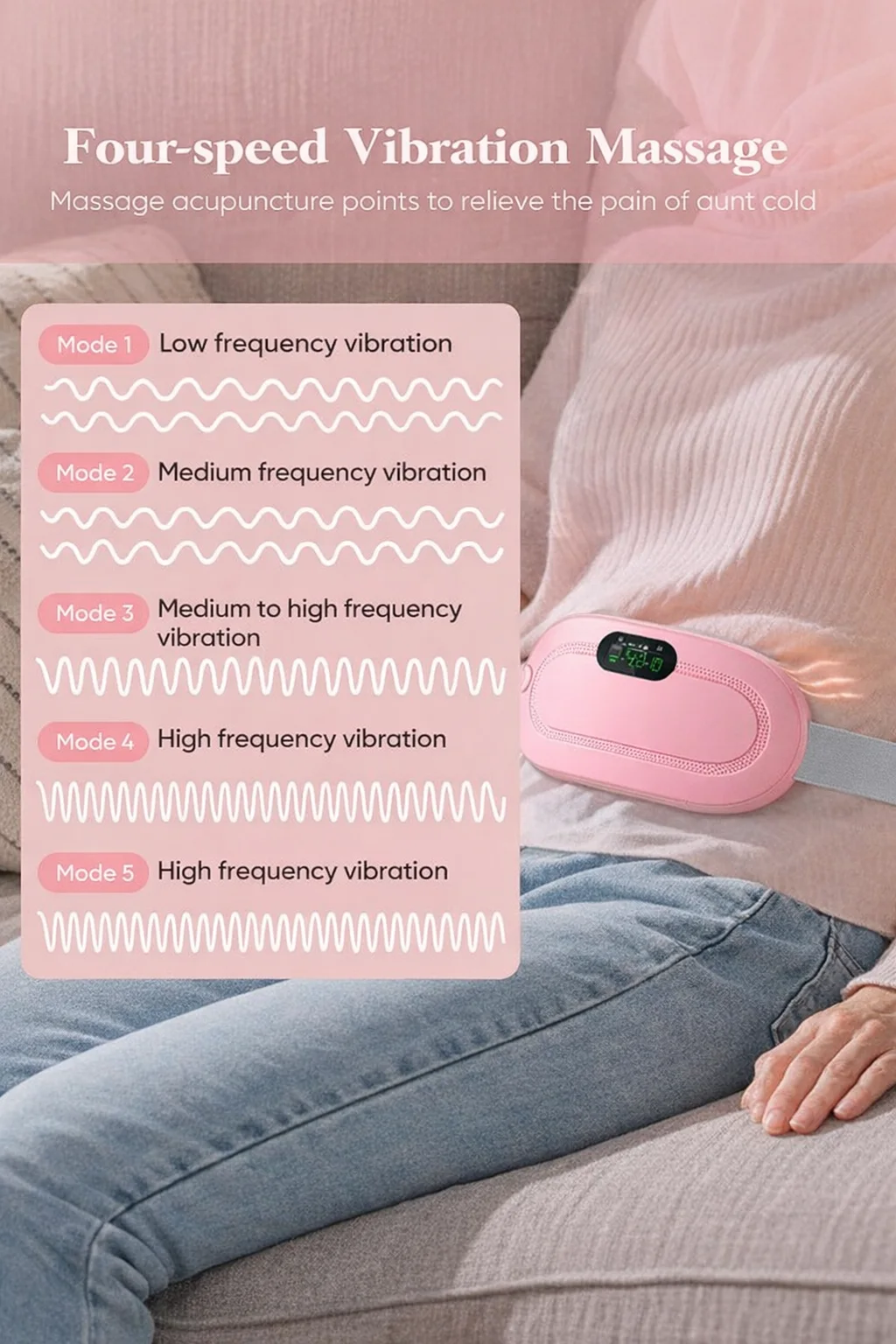 حزام التدفئة لتخفيف آلام الدورة والبطن والظهر