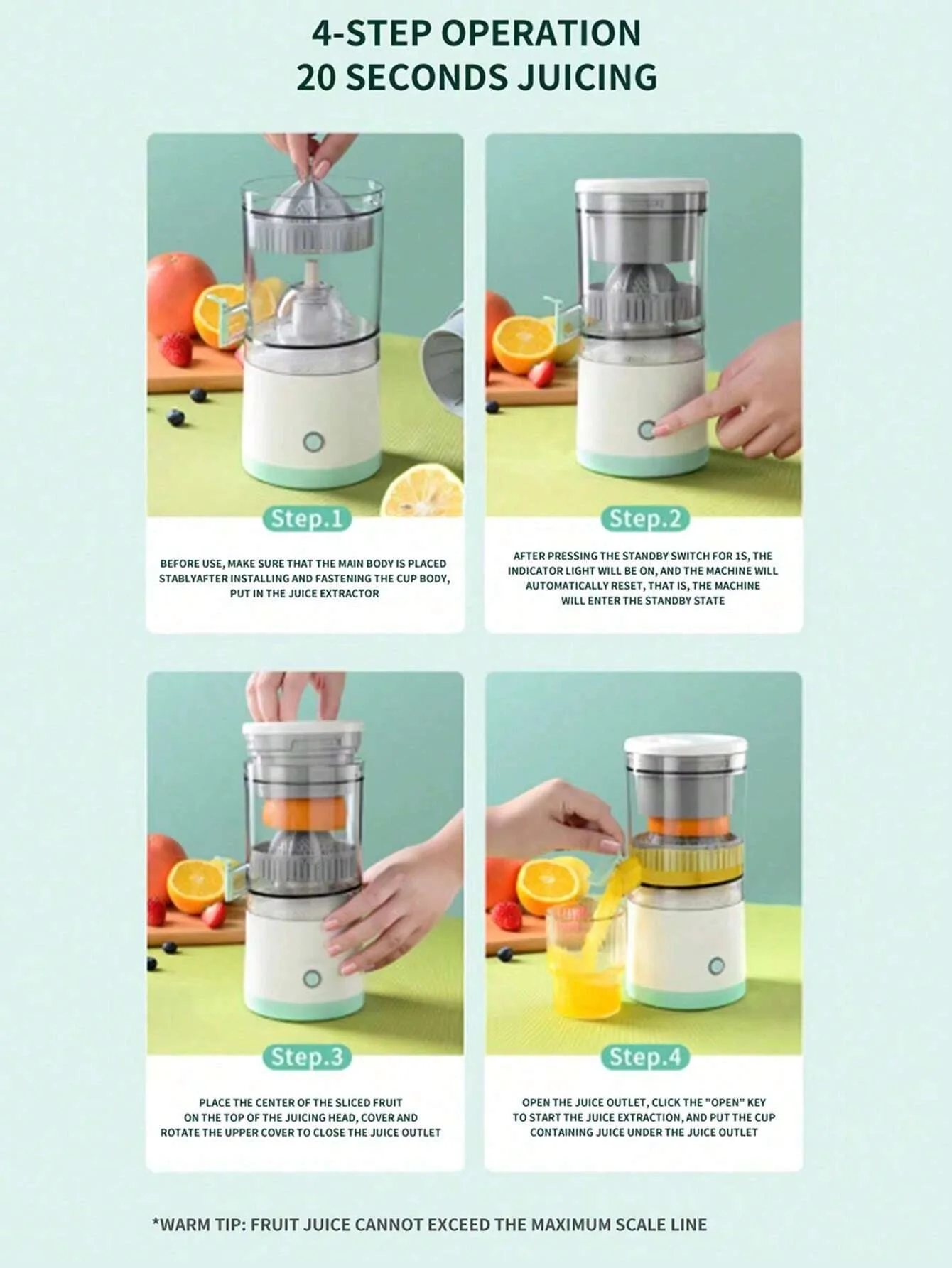 عصارة برتقال كهربائية محمولة