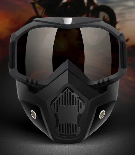 ماسك حماية للدراجات مع نظارات احترافية