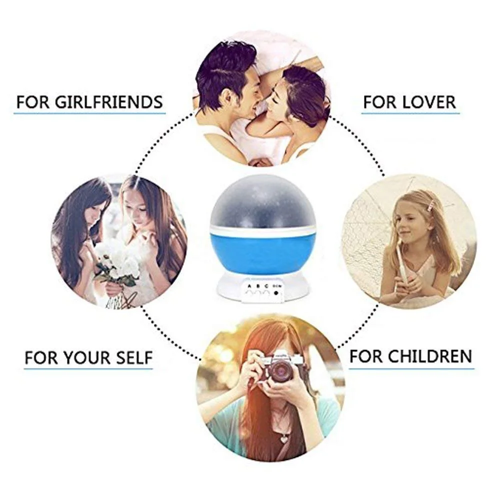 مصباح إسقاط دوار النجوم