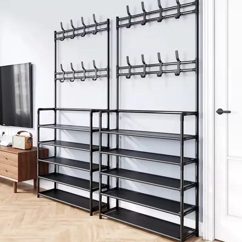 منظم الأحذية والملابس للمدخل