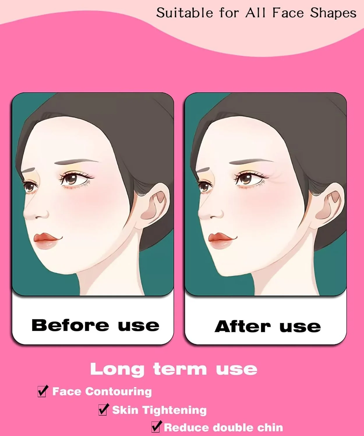 حزام شد الوجه وتقليل الذقن المزدوجة – V Line